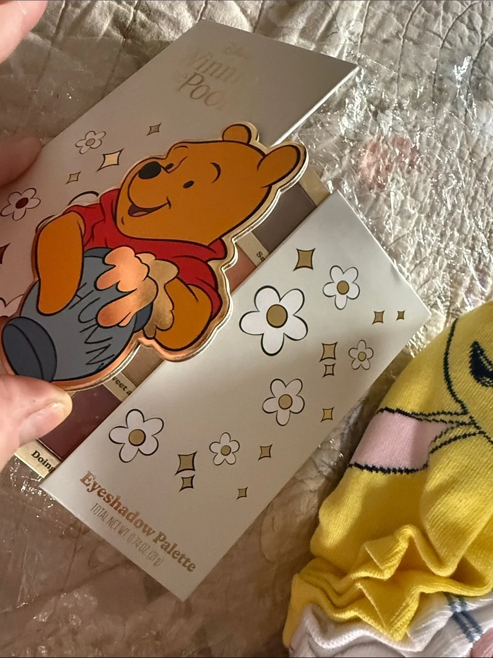 Disney Winnie the Pooh Eyeshadow Palette with 9 Bright Multicolor Socks NWOT